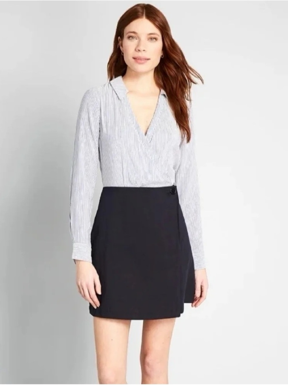 ModCloth Au Contiaire Wrap Twofer Dress